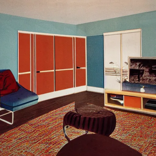 Prompt: 1 9 7 0 s apartment, photorealistic