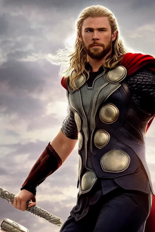 Prompt: taylor swift as thor in marvel movie
