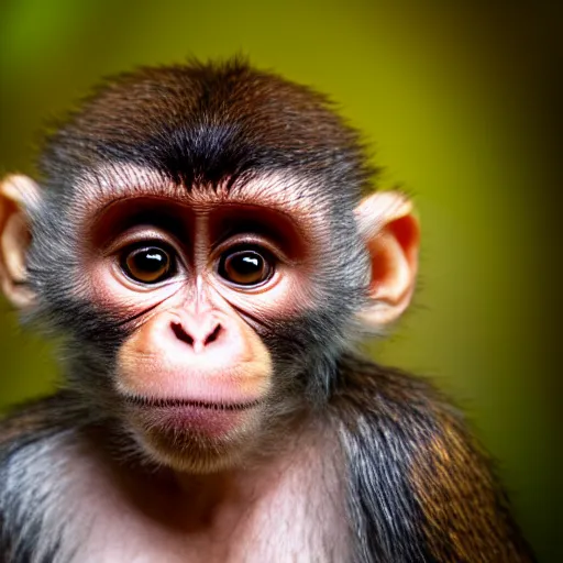 Prompt: very very very very cute chibi baby fruit monkey, portrait, pixar style, forest background, cinematic lighting, award winning creature portrait photography