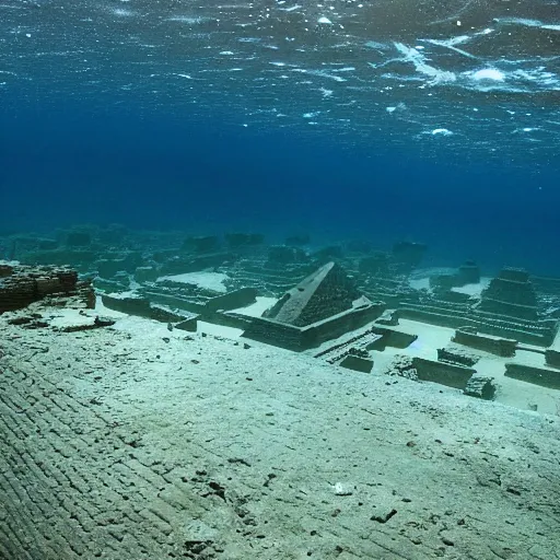 Image similar to Egypt pyramids underwater