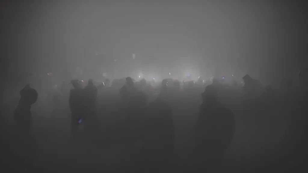 Image similar to men are fighting, and there is a crowd of people around them, fog, volumetric lighting, mystique, atmospheric, sharp focus, ultra detailed, noir art house, 4 k, 3 5 mm