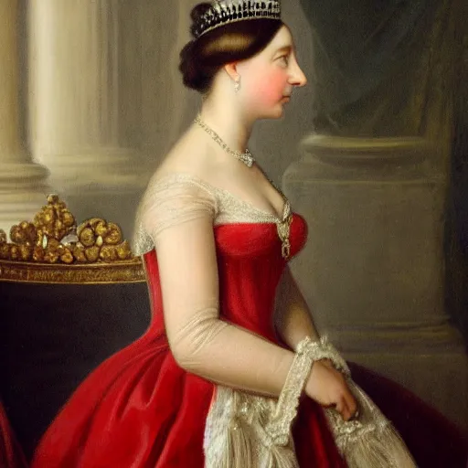 Image similar to portrait of young queen victoria