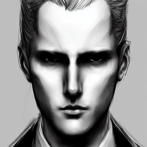 Image similar to johan liebert , sketch , trending on artstation , Hyperdetailed , CGSociety