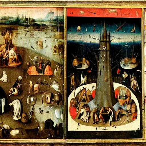 Image similar to endless tory nightmare, by hieronymus bosch