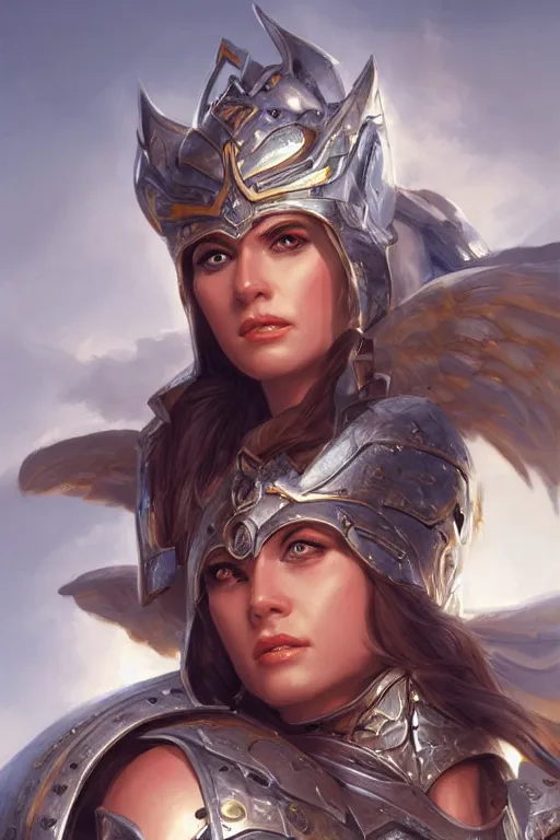 Image similar to amazon valkyrie athena, d & d, fantasy, portrait, highly detailed, headshot, digital painting, trending on artstation, concept art, sharp focus, illustration, art by artgerm and greg rutkowski and magali villeneuve