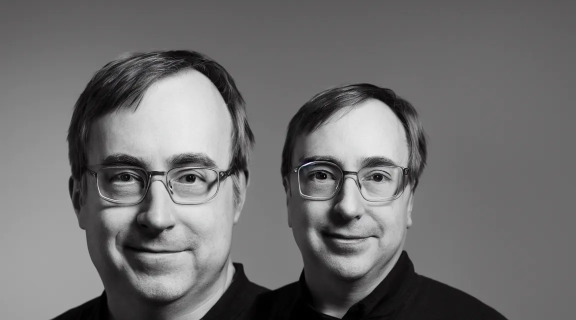 Image similar to portrait of Linus Torvalds, photo product