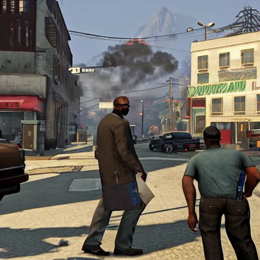 Prompt: big smoke in grand theft auto v