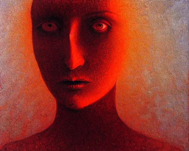 Image similar to by francis bacon, beksinski, mystical redscale photography evocative. uma thurman