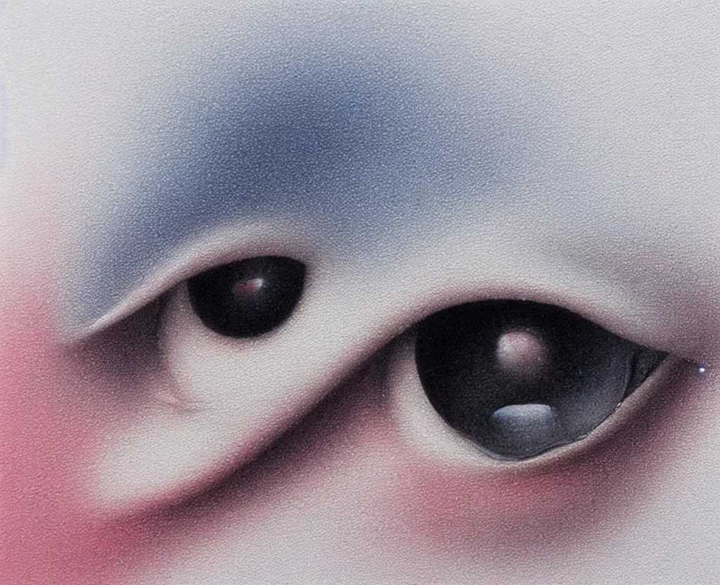 Image similar to realistic and detailed soft airbrush of a glossy water drop dripping on a white background, inspired by 8 0's airbrush illustrations, art by pater sato