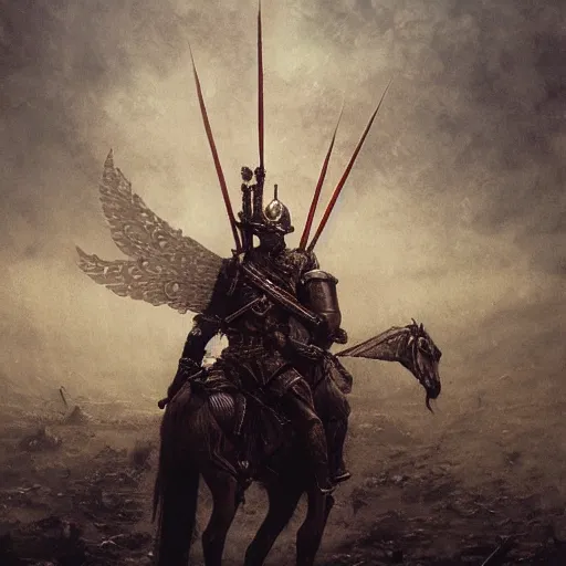 Majestic powerfull red white Winged Hussars cavalry  Stable Diffusion   OpenArt