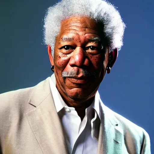 Prompt: morgan freeman as a peacky blinder