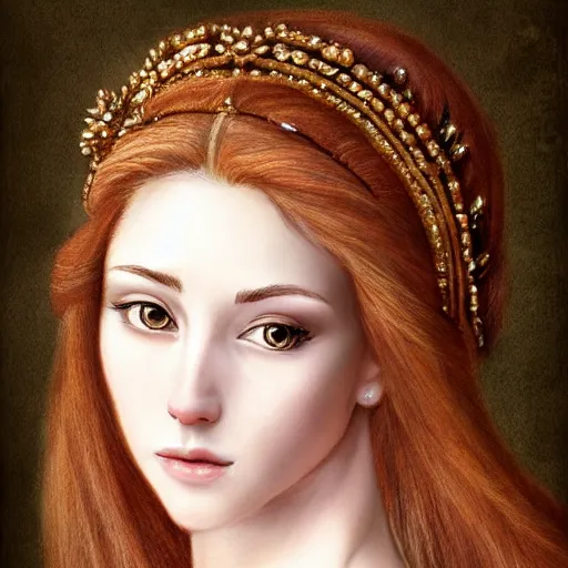 Image similar to Renaissance royal lady girl art drawn in art style of WLOP full HD 4K highest quality realistic beautiful gorgeous natural WLOP artist painting