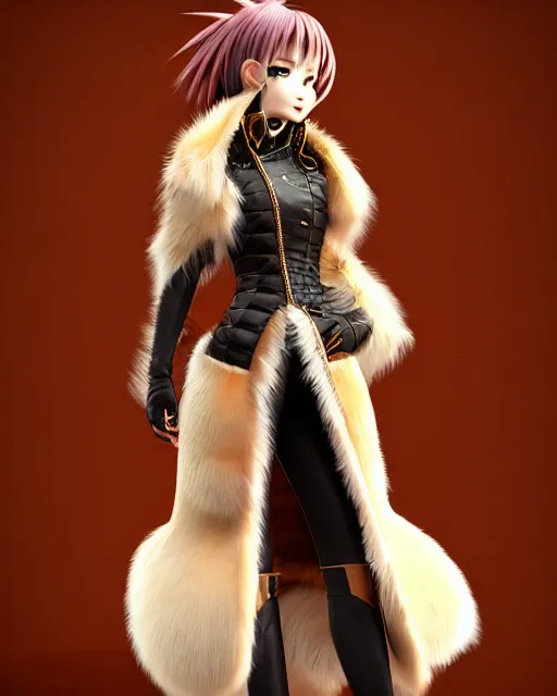 Prompt: dragon hunter, fur - lined dragonhide jacket!!! beautiful and elegant female!! gorgeous ayes!! character concept art, sharp focus, illustration, kinu nishimura!! ayami kojima! shunya yamashita! edayan!! octane render! unreal engine 5! highly rendered!! trending on artstation!! pixiv!