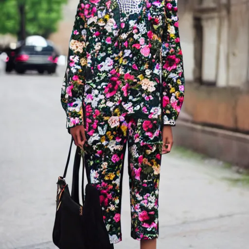 Image similar to brushed loose floral fashion print inspired by wgsn trend