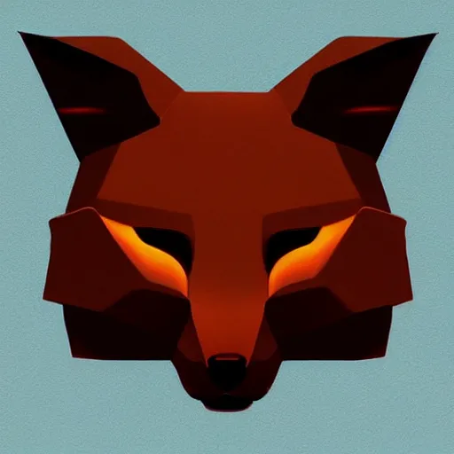 Image similar to face icon vector minimalist mystic fox, loftis, cory behance hd by jesper ejsing, by rhads, makoto shinkai and lois van baarle, ilya kuvshinov, rossdraws global illumination