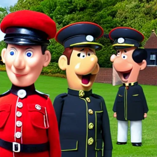 Prompt: herman goering in postman pat