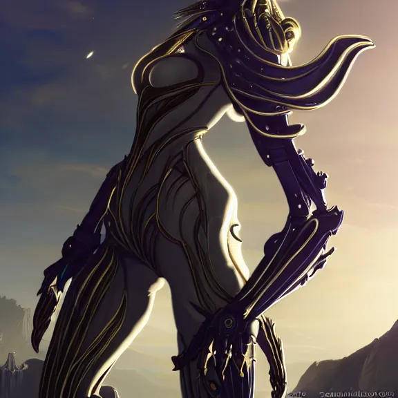 Image similar to highly detailed giantess shot exquisite warframe fanart, looking up at a giant 500 foot tall beautiful stunning saryn prime female warframe, as a stunning anthropomorphic robot female dragon, looming over you, posing elegantly, proportionally accurate, anatomically correct, sharp claws, two arms, two legs, camera close to the legs and feet, giantess shot, upward shot, ground view shot, leg and thigh shot, epic shot, high quality, captura, realistic, professional digital art, high end digital art, furry art, macro art, giantess art, anthro art, DeviantArt, artstation, Furaffinity, 3D realism, 8k HD render, epic lighting, depth of field