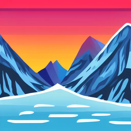 Image similar to mountain water illustration vector digital art trending on artstation w 6 4 0