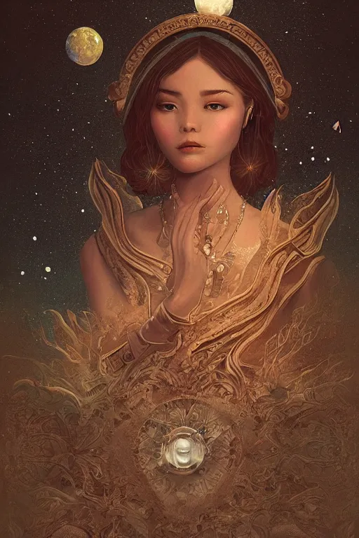 Image similar to intricate, amazing, retro vintage and romanticism, painting by natelle quek, soft color palette, cinematic, highly detailed, space sci - fi of ancient religion