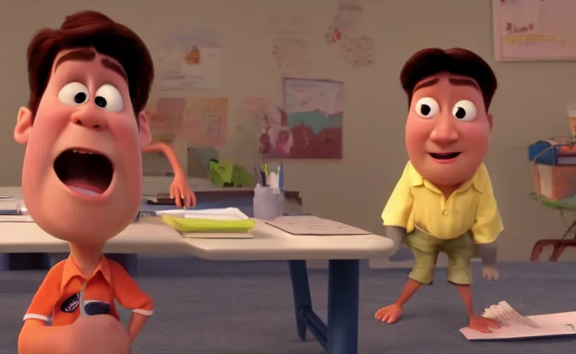 Prompt: A pixar movie about a stapler, happy, animated, pathtraced