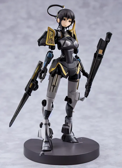 Image similar to toy design,cyber mecha Armor, portrait of the action figure of a girl, girls frontline style, anime figma figure, studio photo, flight squadron insignia, realistic military gear, 70mm lens,