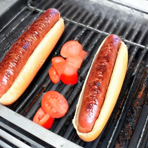 Image similar to joan of arc grilling hotdogs