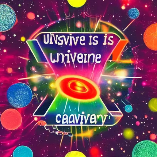 Image similar to universe that is creating another universe, have fun, go crazy, let’s party