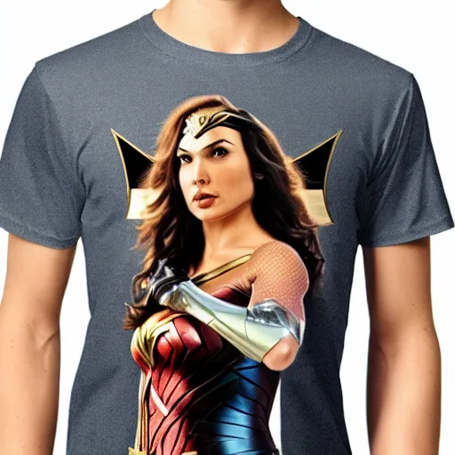 Image similar to man wearing gal gadot tee shirt