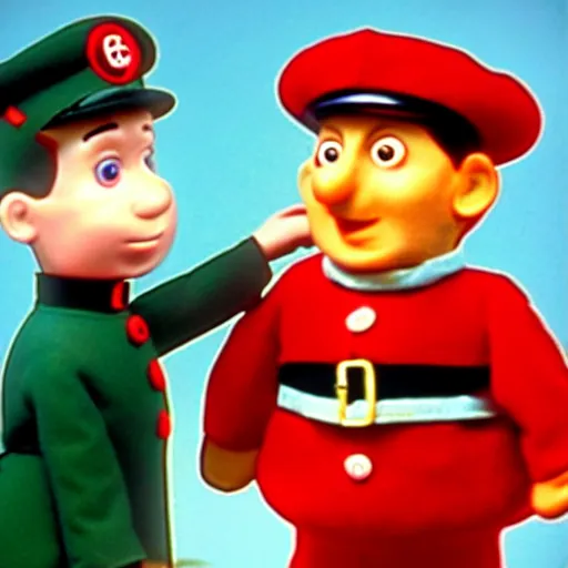 Image similar to herman goering in postman pat, bbc