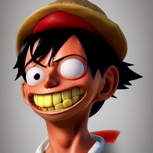 Image similar to luffy, highly detailed, pixar style, artstation, soft light, sharp focus, illustration, concept art