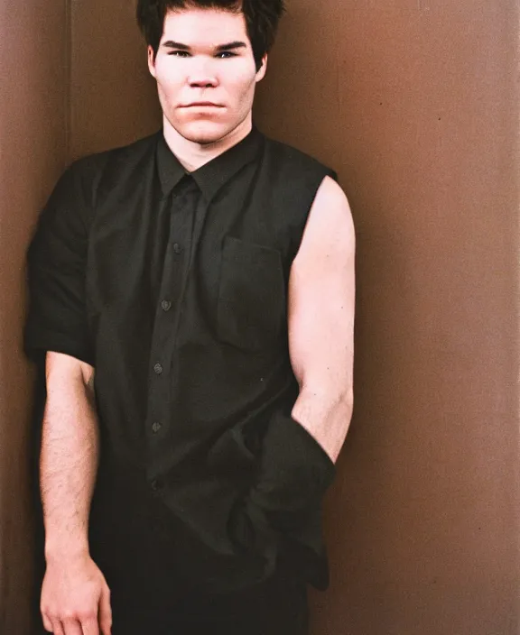 Prompt: portrait of adam devine photographed by nan goldin