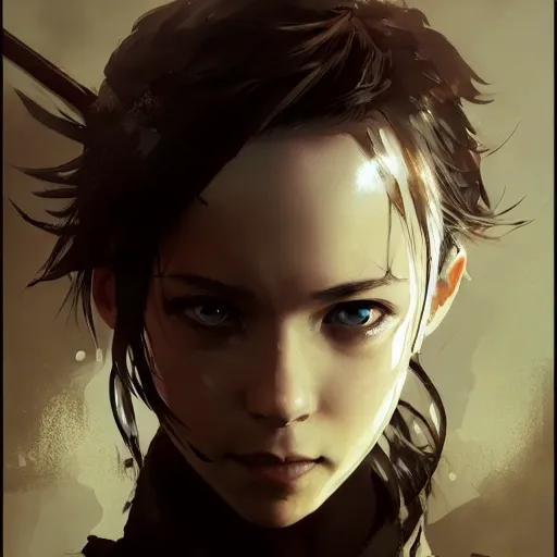 Image similar to realistic portrait of Sinon from sao, dramatic lighting, illustration by Greg rutkowski, yoji shinkawa, 4k, digital art, concept art, trending on artstation