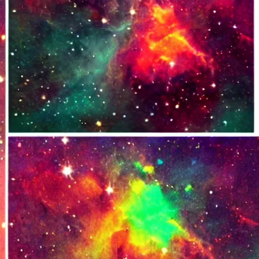 Image similar to a nebula in the shape of a frog