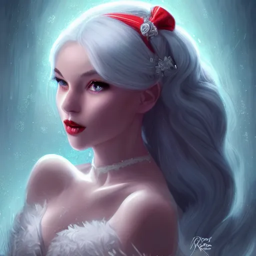 Prompt: teen girl, snow white hair, gorgeous, amazing, elegant, intricate, highly detailed, digital painting, artstation, concept art, sharp focus, illustration, art by Ross tran