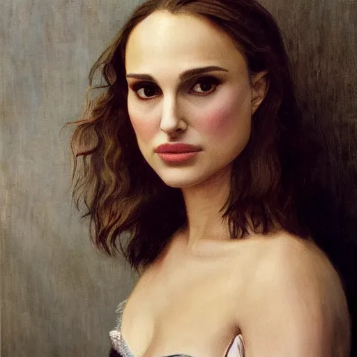 Prompt: Natalie Portman by Gustave Courbet