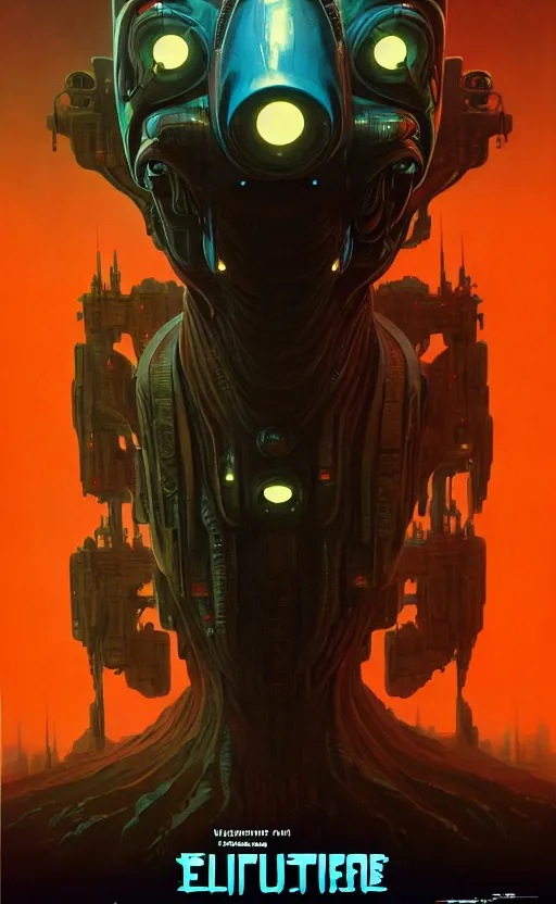 Prompt: exquisite imaginative scifi alien poster art, movie art, cyberpunk, by lucusfilm, weta studio, james gurney, james jean, frank frazetta, 8 k, denoised, sharp, crisp, high quality, cinematic