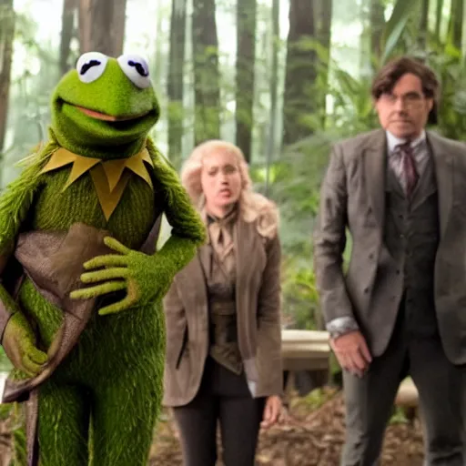 Image similar to movie still of muppets in The Hunger Games