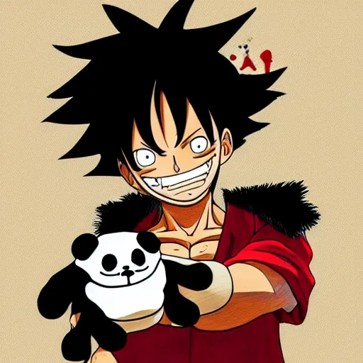 Image similar to 🐼 as luffy