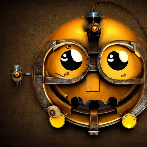 Image similar to steampunk pacman, realistic octane render, high detail