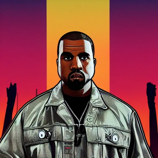 prompthunt: Op Art rap album cover for Kanye West DONDA 2 designed