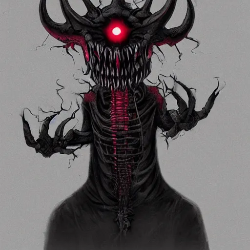 Prompt: Very very very horrific techno demon, top post of all time on /r/ImaginaryMonster subreddit