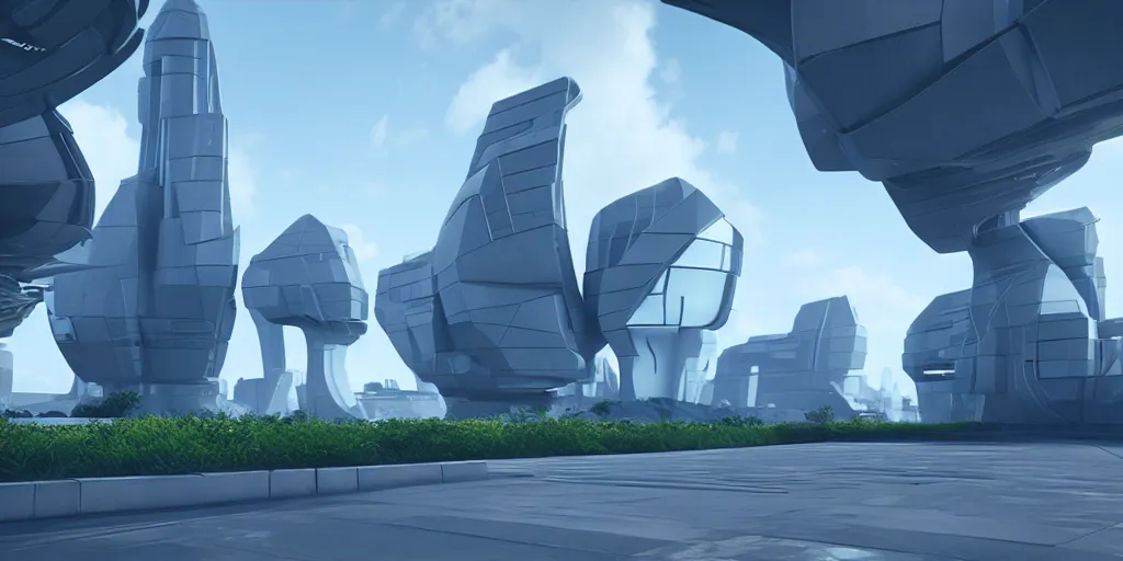 Image similar to impractical futuristic architecture unreal engine 5