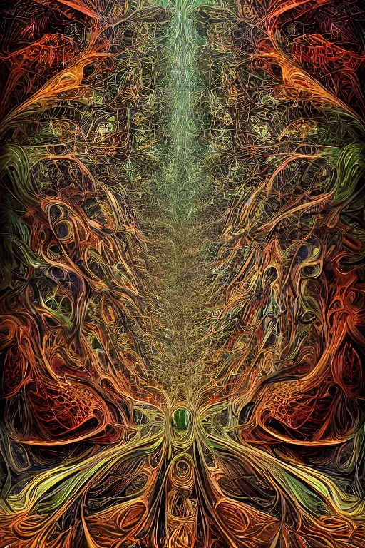 Prompt: the collective human conciousness digitized, abstract art, surrealism, highly detailed, intricate, fractal, ornate