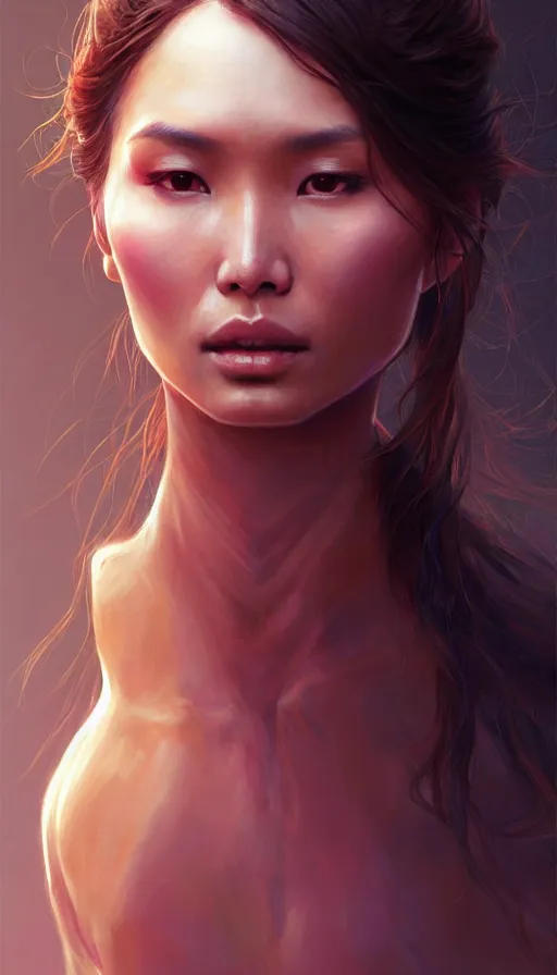 Image similar to westworld, dance meditation, gemma chan girl portrait, made by stanley artgerm lau, wlop, rossdraws, james jean, andrei riabovitchev, marc simonetti, yoshitaka amano, beksinski artstation, cgsociety