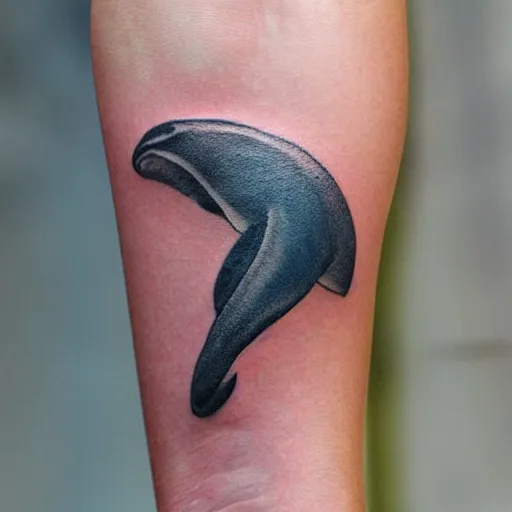 Image similar to tattoo of a spermwhale, edges only, minimalistic