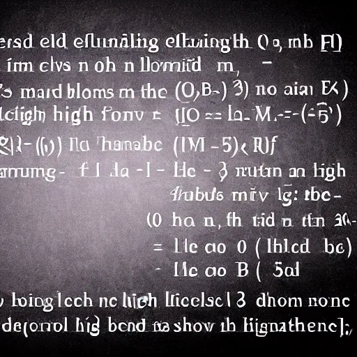 Image similar to dense mind-blowing equations full of numbers, Greek letters, fractions and high-level mathematics floating in mid-air