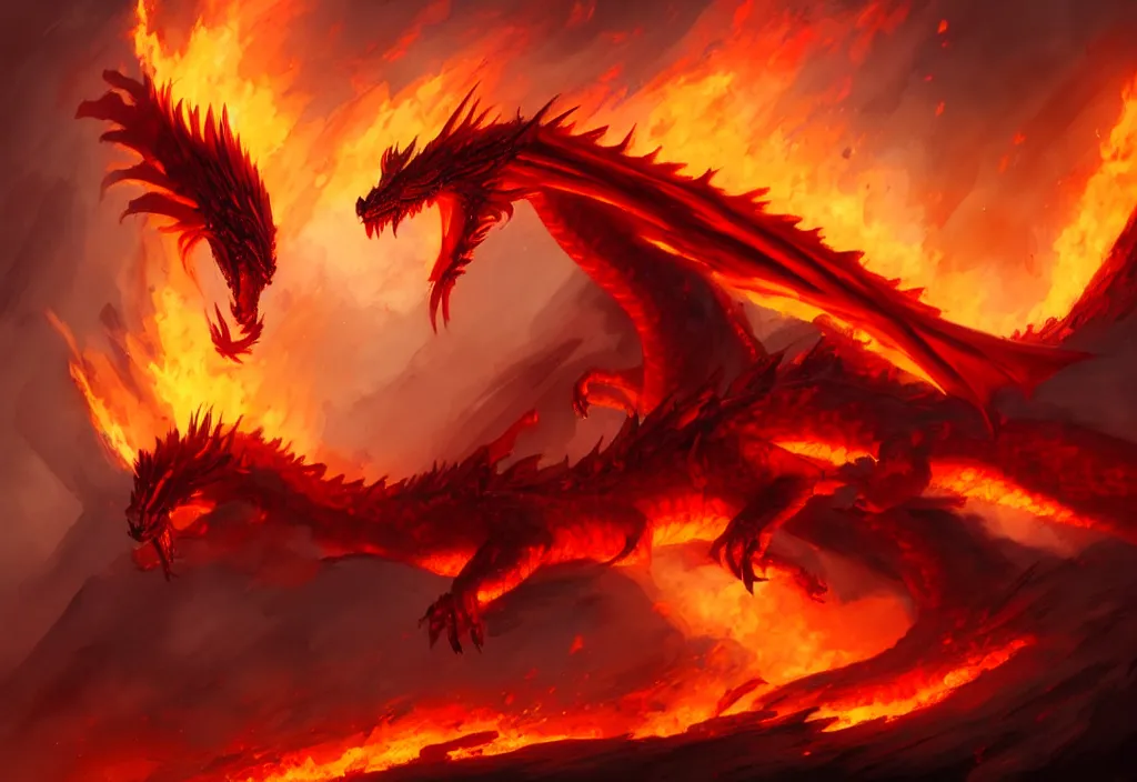 Image similar to a fire dragon by bayard wu,