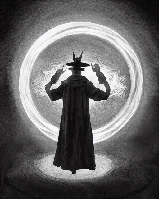 Prompt: ink wash painting painting of mage reciting an incantation and standing on glowing circular runes in the middle of dark room, high production value, intricate details, high resolution, hyperrealistic, hdr, high definition, masterpiece, ultra realistic, highly detailed, hd, sharp focus, non blurry, sharp, smooth