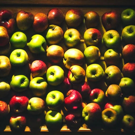 Prompt: photogenic apple fruit, dark lights, cinematic, sharp focus, realistic, in sunset