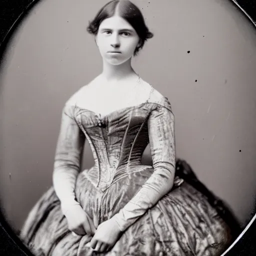 Image similar to clear photography of a beautiful and teenaged princess, circa 1 8 6 3